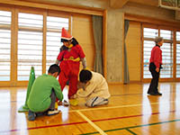 写真　体操でリラックスしたみなさん